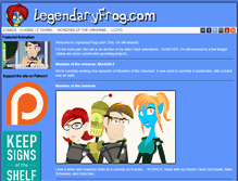 Tablet Screenshot of legendaryfrog.com